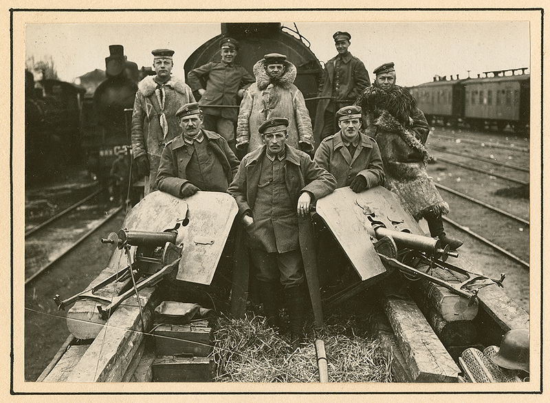 Германцы на железной дороге, Украина, 1918 г.