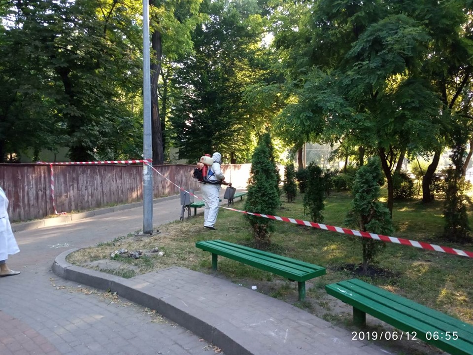 парк, обработка от клещей